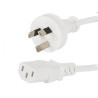 MicroBeam AU-C13-1800-W AU 3 Pin Plug to C13 IEC Socket 1.8m White