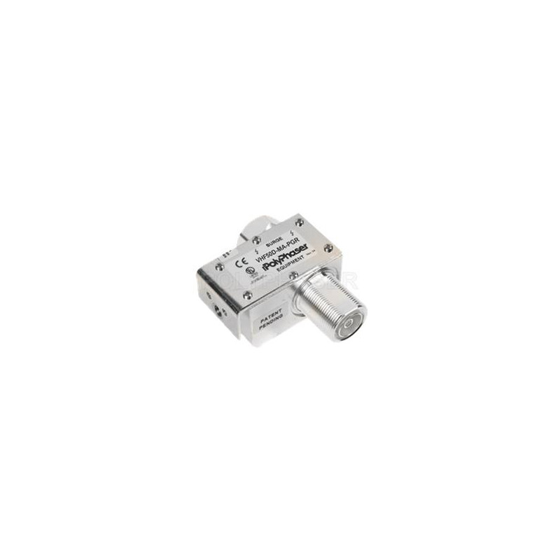 PolyPhaser VHF50D-MA-PGR 7/16 M/F Coaxial RF Surge Protector, 100MHz - 512MHz, DC Block, 750W, IP67, .5uJ, 20kA, Filter, Low PIM