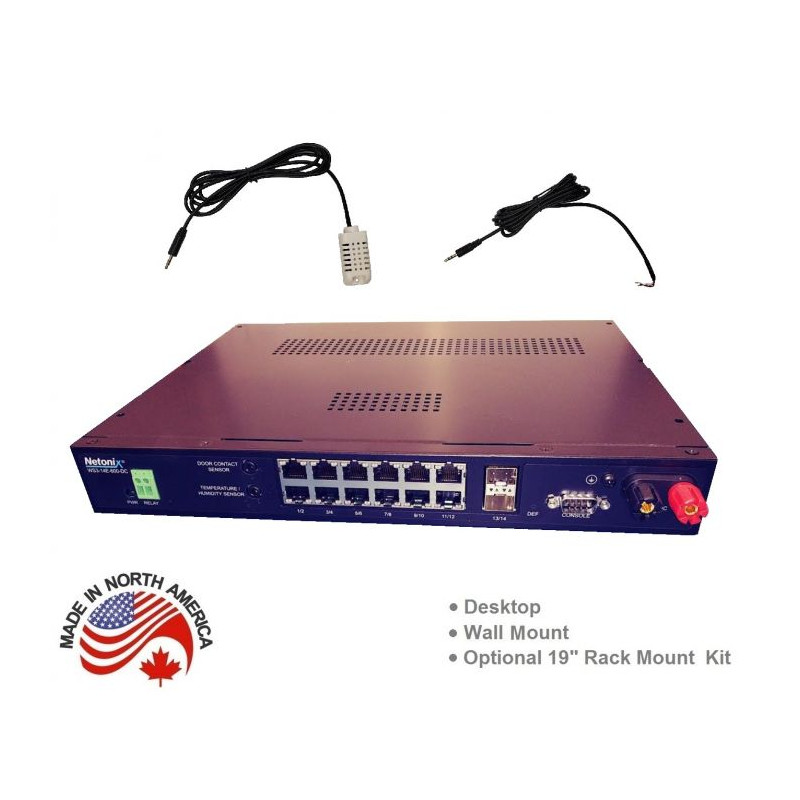 Netonix WS3-14-600-DC 14-Port Managed POE Switch, DC 600 Watt SFP+