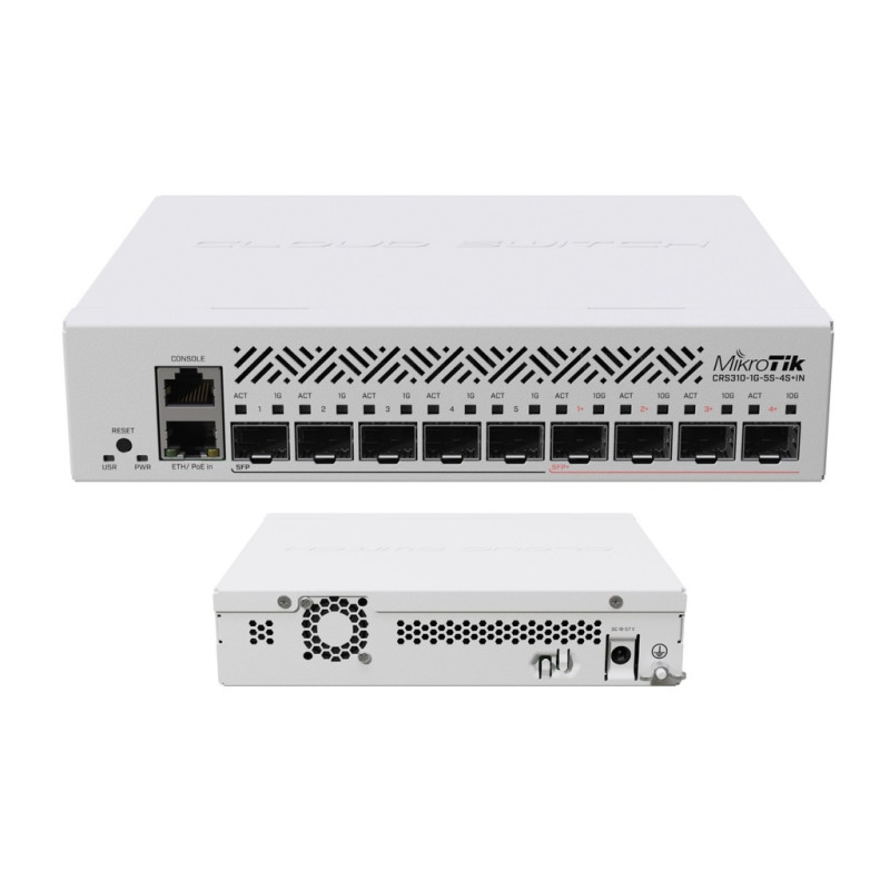 Mikrotik CRS310-1G-5S-4S+IN Cloud Router Switch with RouterOS L5 license