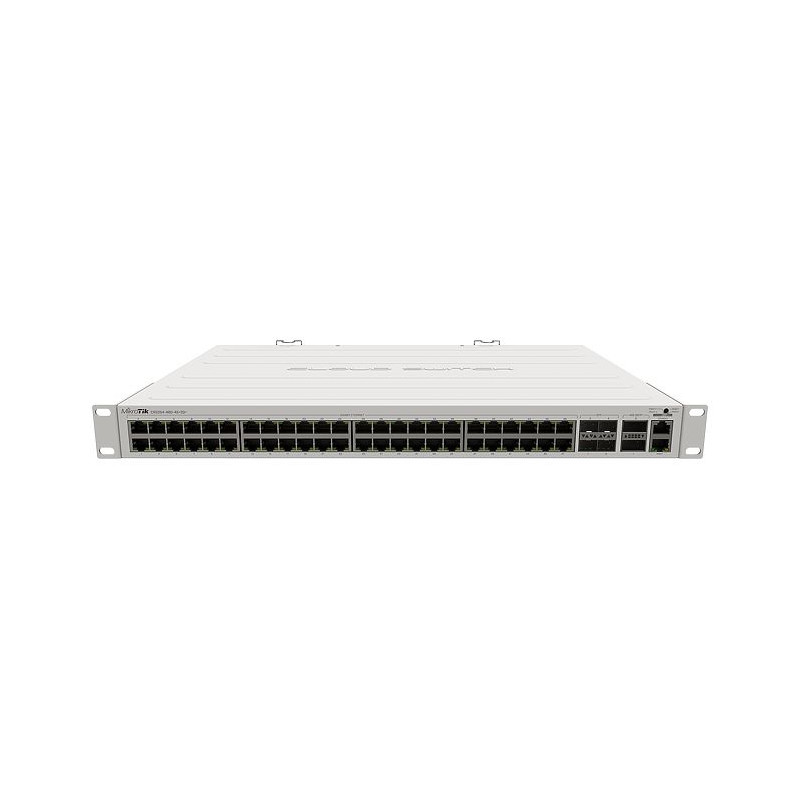 MikroTik CRS354-48G-4S+2Q+RM 48 Port Gigabit switch 4 x SFP+ cages 2 x 40G QSFP+ 1U rackmount Dual boot