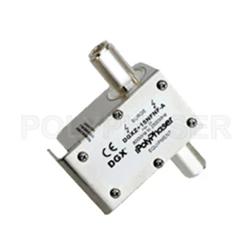 PolyPhaser DGXZ+15NFNF-A Type N F/F Coaxial RF Surge Protector, 800MHz - 2.5GHz, 300W, IP67, 15 V Max., 500uJ, 20kA, Hybrid, Bra