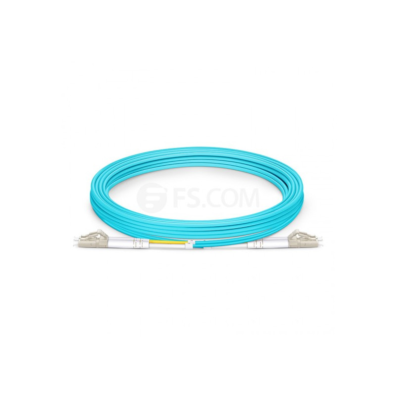 MicroBeam FL.OM3LCLC3M 3m LC-LC OM3 Multimode Fiber Optic Cable: Aqua