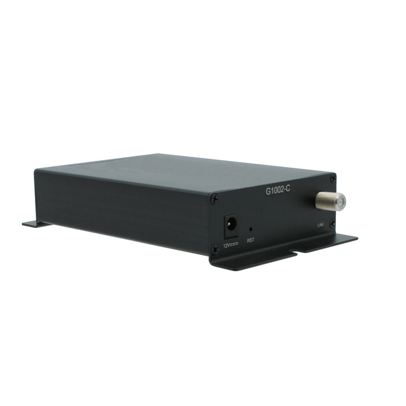 Positron G1002-C-AU G.hn COAX to Gigabit Ethernet Bridge with 2 GE Ports, and 1 Coax Output (F-Type Connector) for Set-top Box (