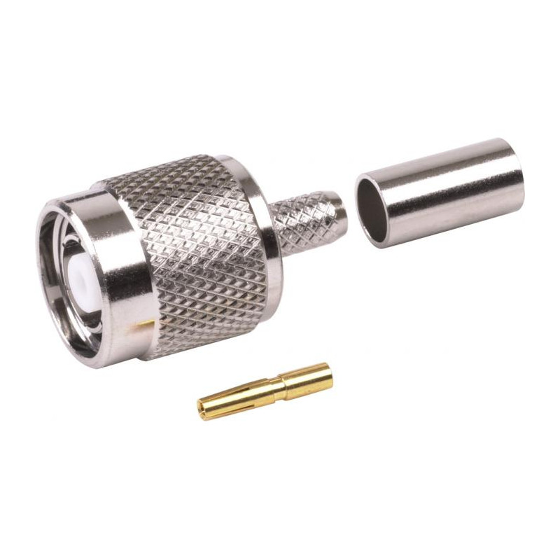 MicroBeam MB11CMC2 RPTNC Male Crimp Connector for Coax Cable Types 200 Series Cable RG58