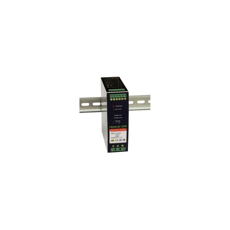 Tycon Power PSDIN-48-240W 48VDC 240W adjustable, DIN Rail Mounted Industrial 120/240VA2C Power Supply. -40 to +70C