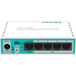 Mikrotik RB750r2 hEX Lite 850 MHz CPU 64MB, 5 Lan lvl4 OS Case Incl PSU